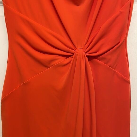 Michael Michael Kors Orange Sleeveless Knotted Waist Dress - Picture 5 of 7